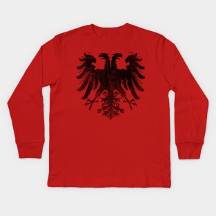 Roman Empire Eagle Black Kids Long Sleeve T-Shirt